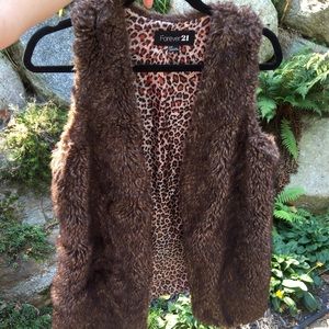 Faux fur vest